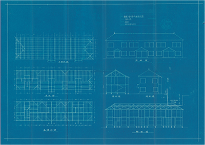 使用人住宅平面図・立面図（1929年）