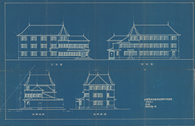 SJハウス木造新館立面図（1930年）