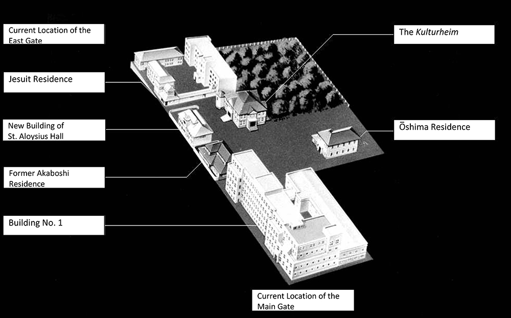 Yotsuya campus layout, circa 1932